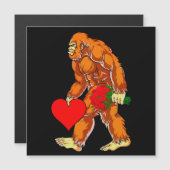 Bigfoot Sasquatch Funny Valentinstag Liebe Magnetkarte (Vorne/Hinten)