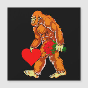 Bigfoot Sasquatch Funny Valentinstag Liebe Magnetkarte