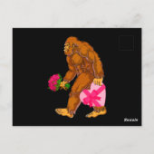 Bigfoot Sasquatch Funny Valentinstag Liebe Postkarte (Rückseite)