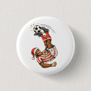 Bigfoot Sasquatch Fußball Weihnachten Feiertag Spo Button