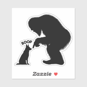 Bigfoot Sasquatch German Shepherd Boop Aufkleber