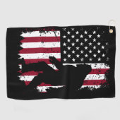 Bigfoot  – Sasquatch Golf Bag  Golfhandtuch (Horizontal)