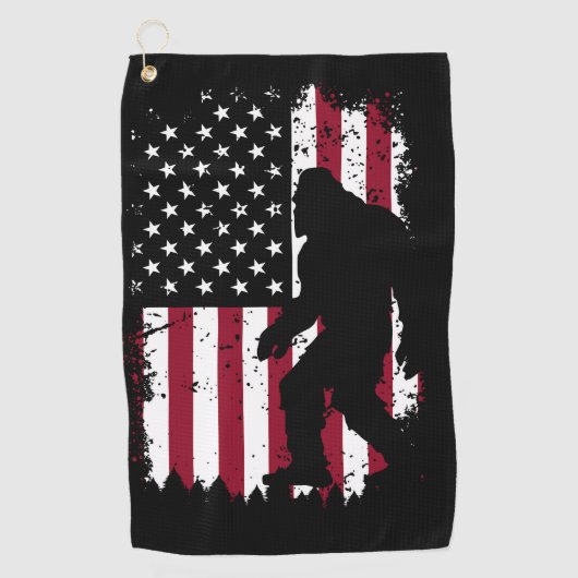 Bigfoot  – Sasquatch Golf Bag  Golfhandtuch (Vorderseite)