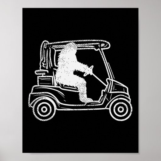 Bigfoot Sasquatch Golf spielen Poster (Vorne)