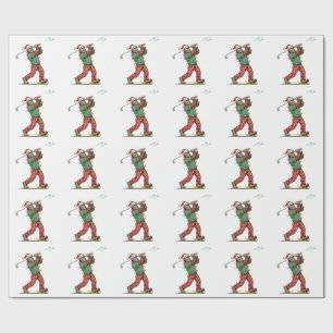 Bigfoot Sasquatch Golf Weihnachten 2026 Feiertag Geschenkpapier