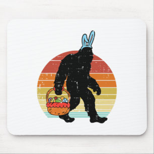 Bigfoot Sasquatch Hase Ostereier Retro Männer Frau Mousepad