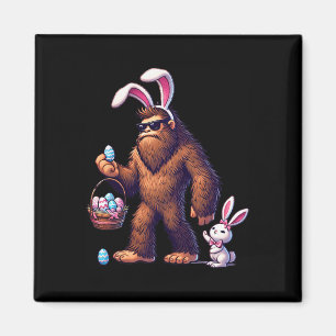 Bigfoot Sasquatch Hase Ostereier Retro Männer Jung Magnet