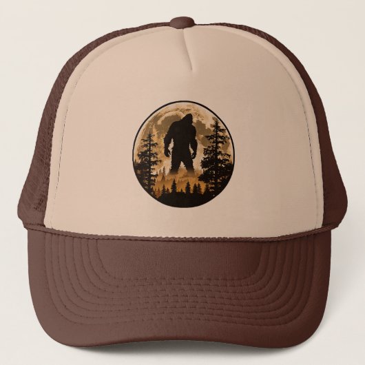 Bigfoot Sasquatch Hat Truckerkappe (Vorderseite)