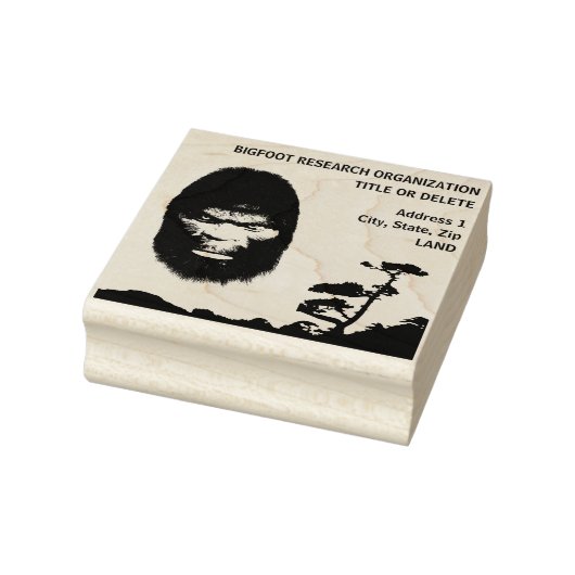 BIGFOOT SASQUATCH HEAD PORTRATRACK SCHWARZE BRIEFM GUMMISTEMPEL (Stempel)