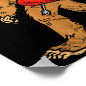 Bigfoot Sasquatch Heart With Arrow Funny Valentine Poster (Ecke)