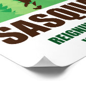 Bigfoot Sasquatch Hide und Seek World Champion Poster (Ecke)