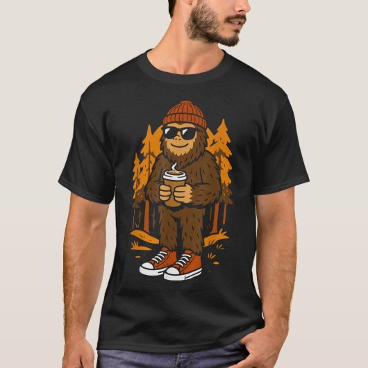 Bigfoot Sasquatch Hipster Männer Frauen Kinder T-Shirt (Vorderseite)