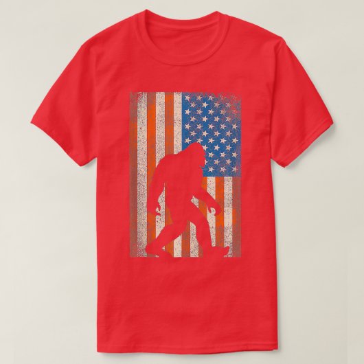 Bigfoot Sasquatch I Believe Tshirt Patriot America (Design vorne)