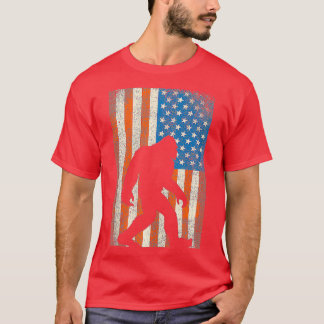Bigfoot Sasquatch I Believe Tshirt Patriot America