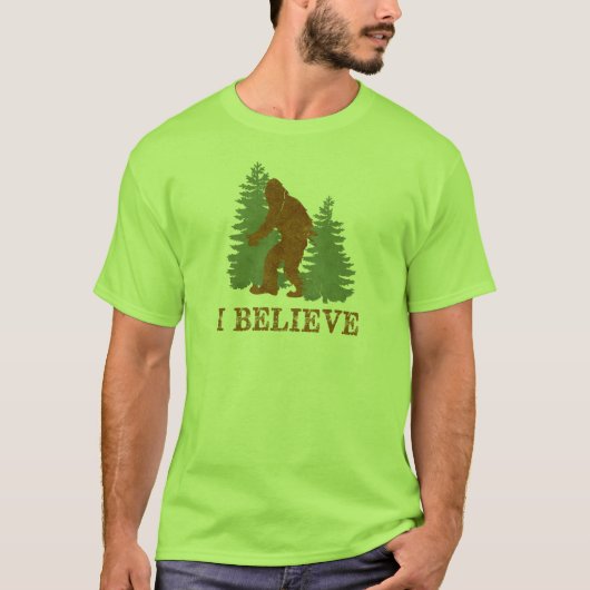 Bigfoot (Sasquatch) Ich glaube T-Shirt (Vorderseite)