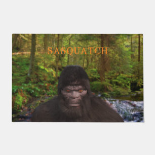 BIGFOOT SASQUATCH IM HOLZ FUßMATTE
