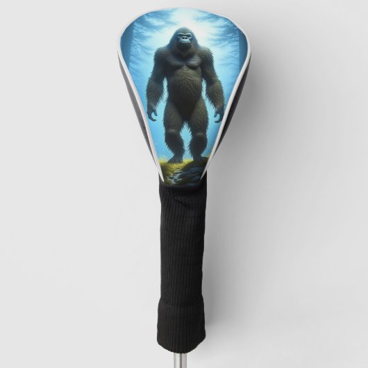Bigfoot Sasquatch im Wald Golf Headcover (Vorderseite)