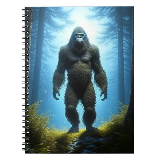 Bigfoot Sasquatch im Wald Notizblock (Vorderseite)