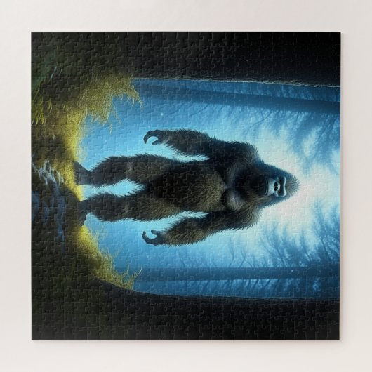 Bigfoot Sasquatch im Wald Puzzle (Horizontal)