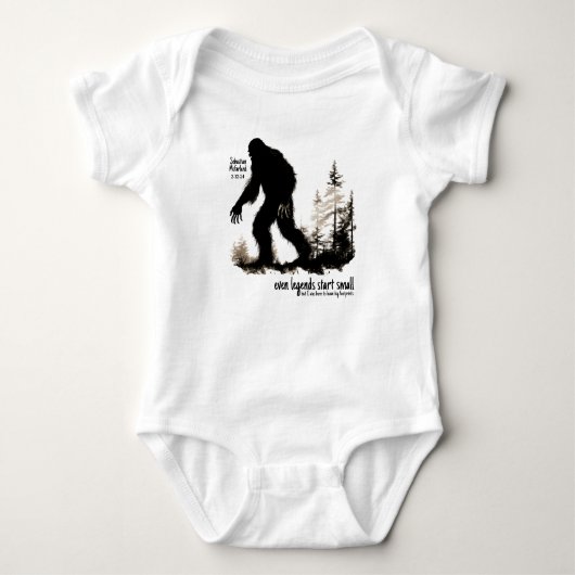 Bigfoot Sasquatch Inspirational Quote Bodysuit Baby Strampler (Vorderseite)