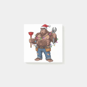 Bigfoot Sasquatch Klempner Weihnachten 2026 Feiert Post-it Klebezettel