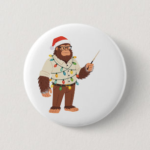 Bigfoot Sasquatch Krankenpfleger Weihnachten Pfleg Button