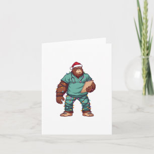 Bigfoot Sasquatch Krankenschwester Weihnachten Ges Karte
