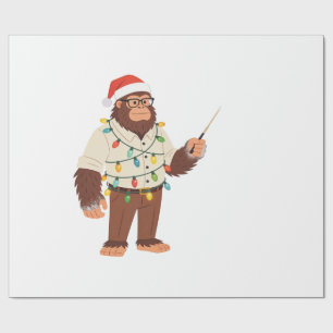 Bigfoot Sasquatch Krankenschwester Weihnachten Pfl Geschenkpapier