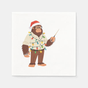 Bigfoot Sasquatch Krankenschwester Weihnachten Pfl Serviette