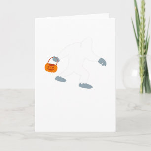 Bigfoot‑Sasquatch‑Kürbis‑Halloween‑Kostüm für Karte