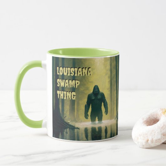 Bigfoot Sasquatch Louisiana Swamp Ding anpassen Tasse (Mit Donut)