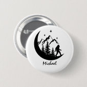BigFoot Sasquatch Mond Wald Berge Custom Button (Vorne & Hinten)