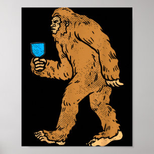 Bigfoot Sasquatch Pickleball Schläger Pickle Ball Poster