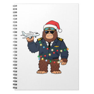 Bigfoot Sasquatch Pilot Weihnachten 2026 Urlaub Notizblock