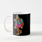 Bigfoot Sasquatch Pink Flamingo Aloha Beach Hawaii Kaffeetasse (Links)
