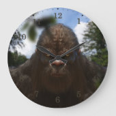 BIGFOOT SASQUATCH-PORTRAGIE GROßE WANDUHR (Vorderseite)