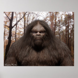 BIGFOOT SASQUATCH-PORTRAGIE POSTER