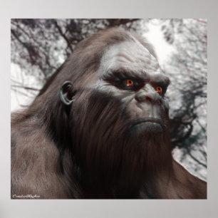BIGFOOT SASQUATCH-PORTRAGIE POSTER