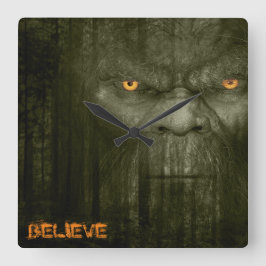 BIGFOOT SASQUATCH-PORTRAGIE QUADRATISCHE WANDUHR