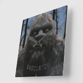 BIGFOOT SASQUATCH-PORTRAGIE QUADRATISCHE WANDUHR (Winkel)