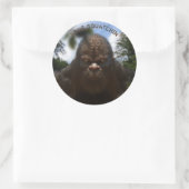 BIGFOOT SASQUATCH-PORTRAGIE RUNDER AUFKLEBER (Tasche)
