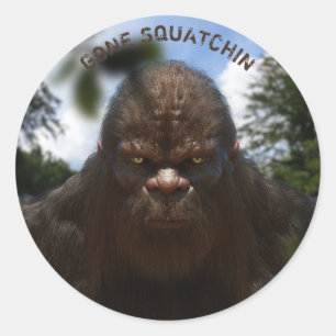 BIGFOOT SASQUATCH-PORTRAGIE RUNDER AUFKLEBER