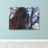 BIGFOOT SASQUATCH PORTRAIN IN PROFIL BEI DUSK III LEINWANDDRUCK (Insitu (Holzboden))