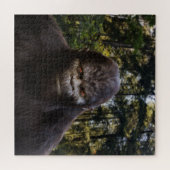 BIGFOOT SASQUATCH PORTRAIT ORANGE AUGEN PUZZLE (Horizontal)