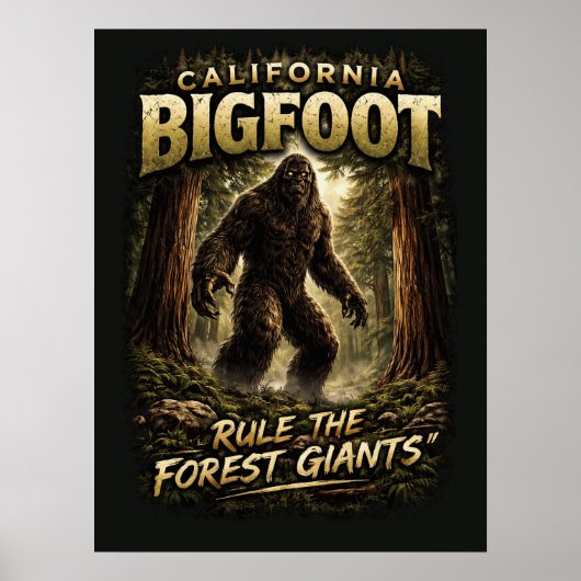 Bigfoot Sasquatch Poster (Vorne)