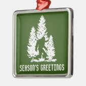 Bigfoot Sasquatch Premium Square Ornament Aus Metall (Links)