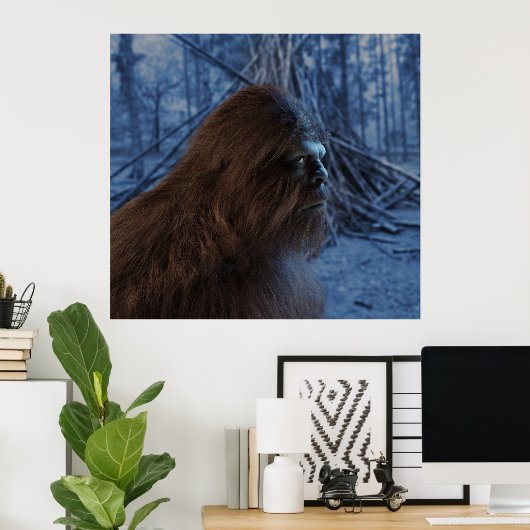 BIGFOOT SASQUATCH PROFILE-Poster Poster (Heimbüro)