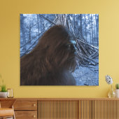 BIGFOOT SASQUATCH PROFILE Stretched Canvas Print Leinwanddruck (Insitu (Wohnzimmer))
