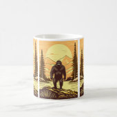 Bigfoot Sasquatch Retro Art Kaffeetasse (Mittel)