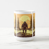 Bigfoot Sasquatch Retro Art Kaffeetasse (Mittel)